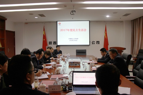 寧興剛董事長蒞臨大秦置業公司指導召開2017年度民主生活會