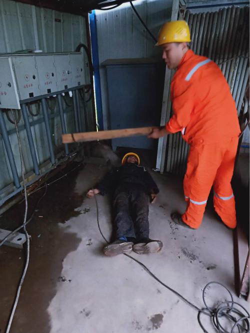 陜煤建設機電安裝公司各項目部應急演練注重實效