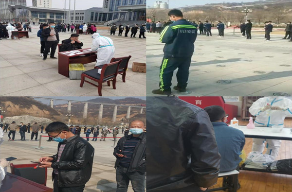 陜煤建設機電安裝公司園子溝項目部戰疫保“工”顯擔當