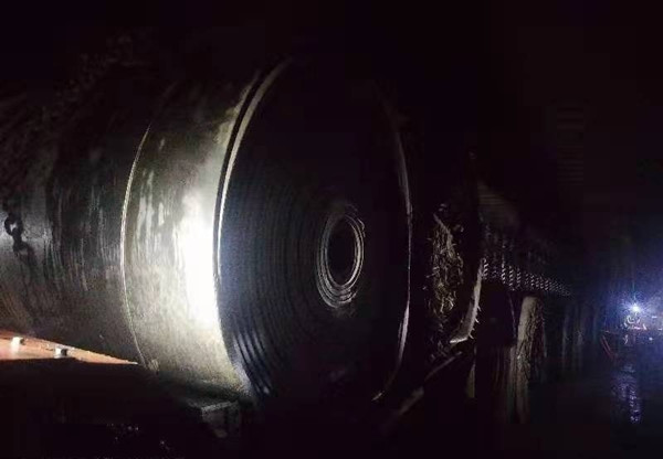 陜煤建設機電安裝公司小保當項目部完成井下皮帶拆除回撤工程