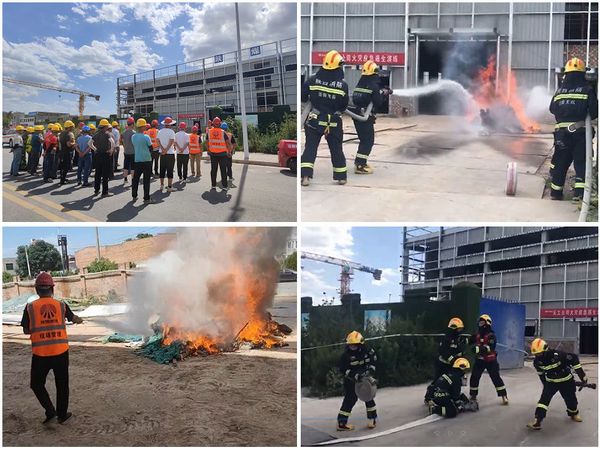 陜煤建設天工公司土建十一部通過消防應急演練，握緊消防安全戒尺
